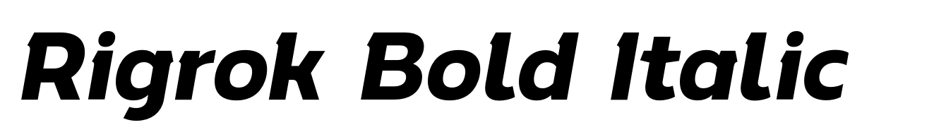 Rigrok Bold Italic